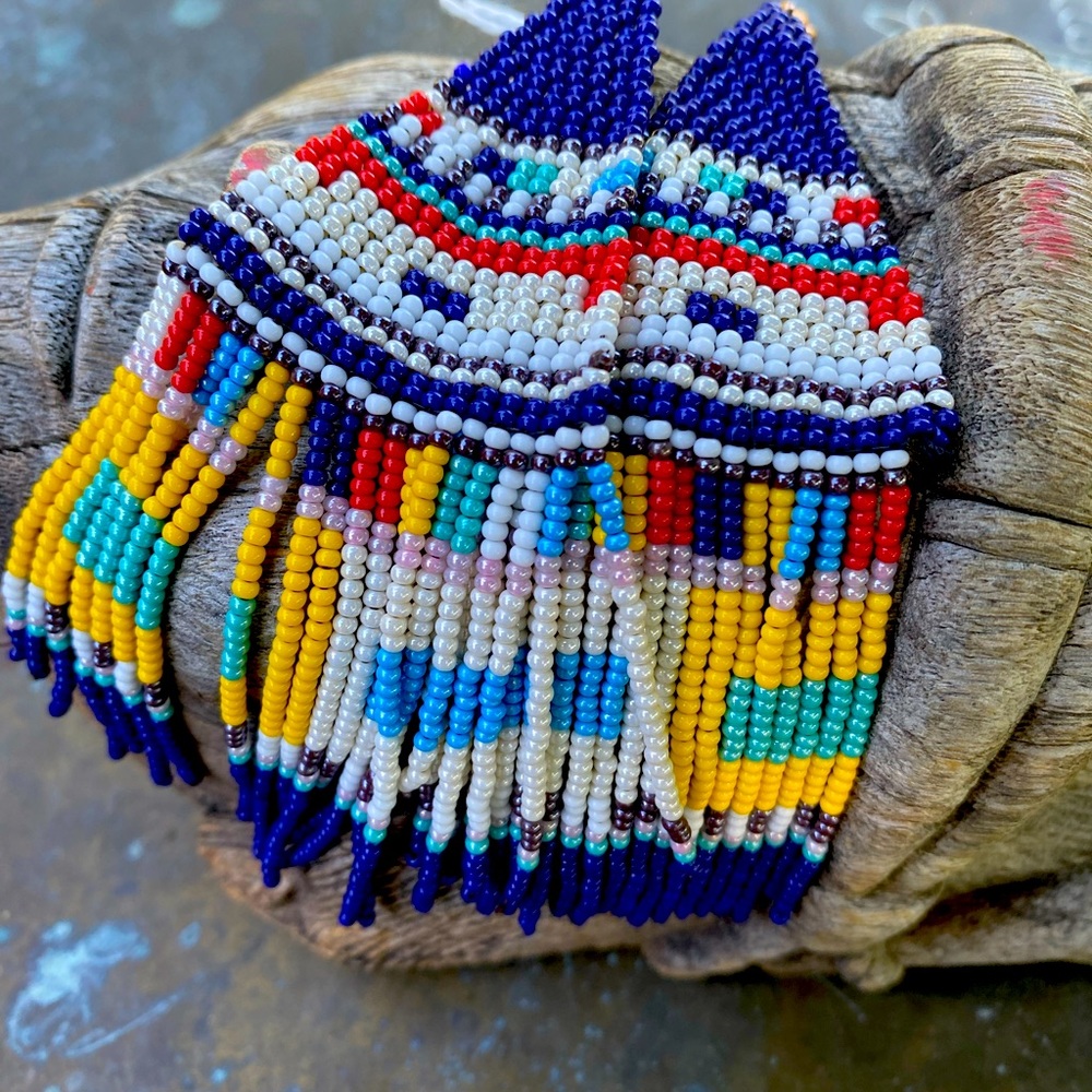 Native seed bead earrings